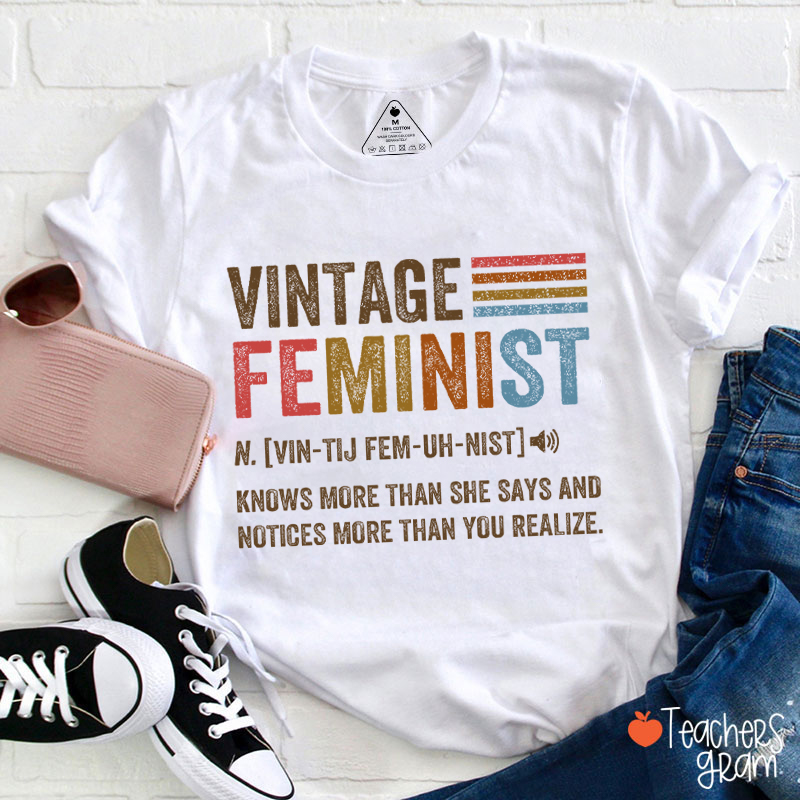 Vintage Feminist Teacher T-Shirt