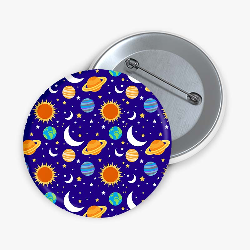 Travel Into Space With Me Teacher Pinback Button