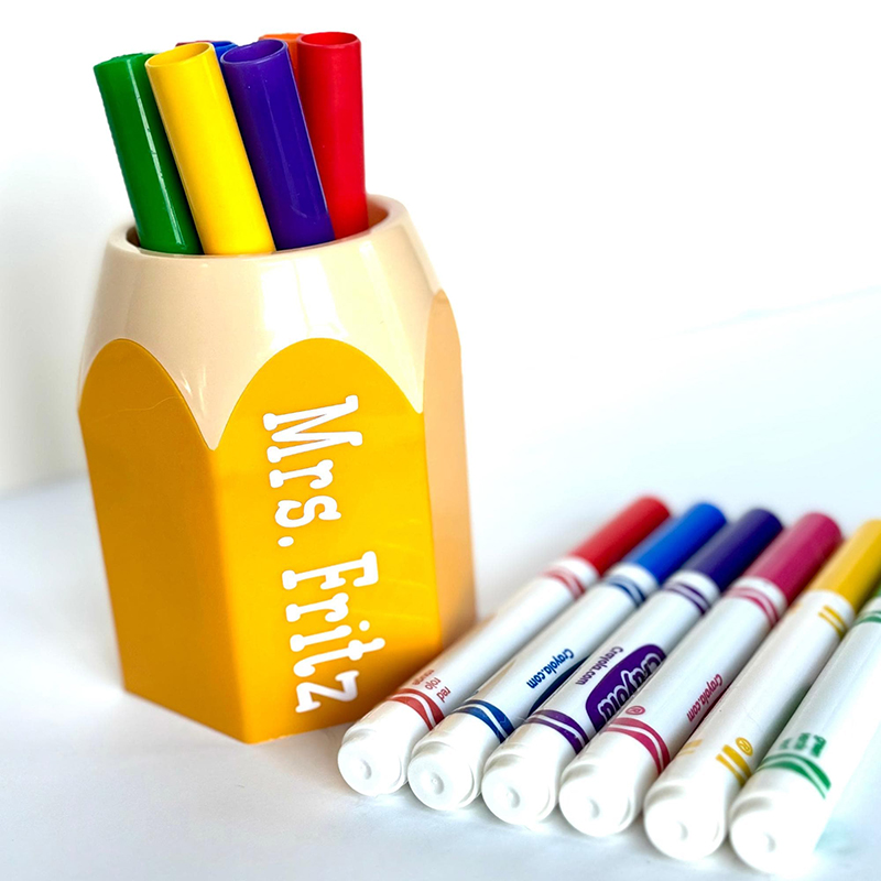 Personalized Name Creative Cute Pencil Shaped Pencil Holder