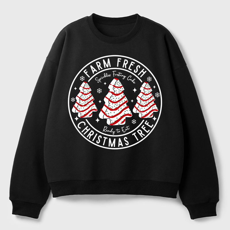 Farm Fresh Christmas Tree Teacher Fleece Sweatshirt