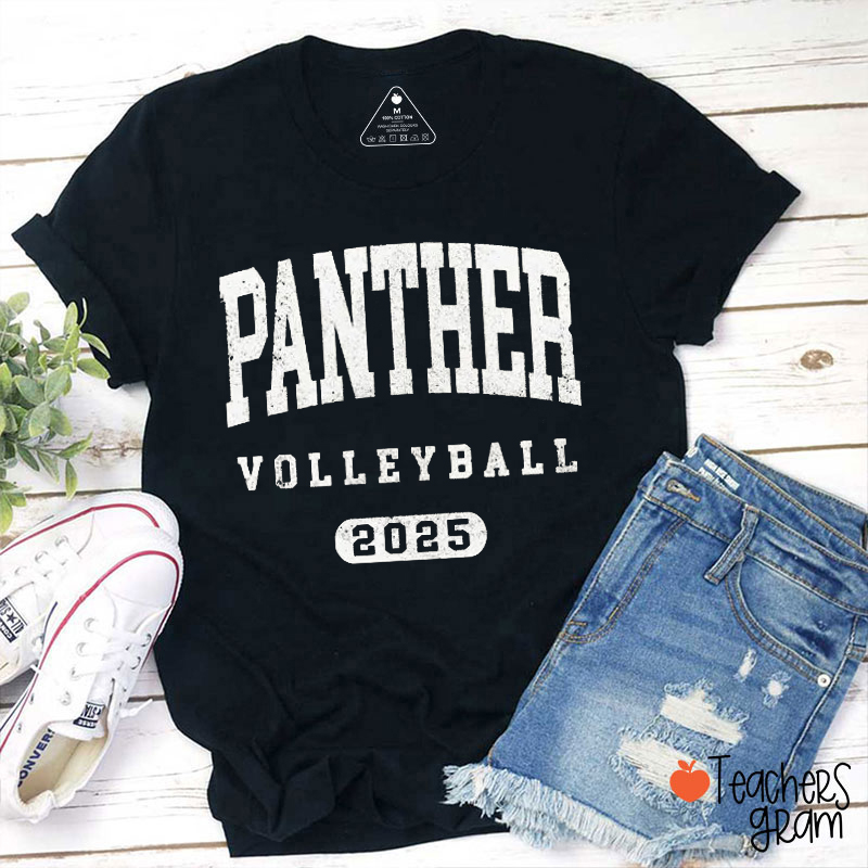 Personalized Mascot And Sport School Spirit Arched Design Teacher T-Shirt