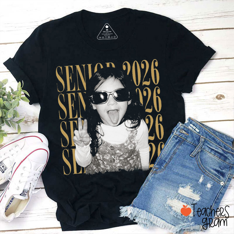 Personalised Vintage Photo And Year Senior Teacher T-Shirt