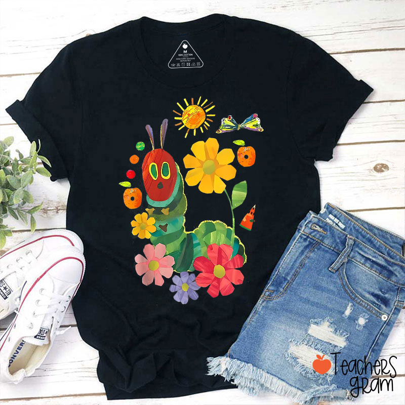 Flower Caterpillar Teacher T-Shirt