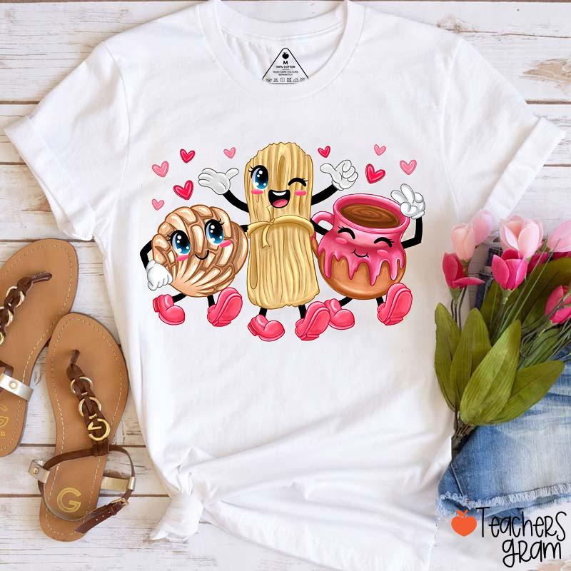 Pan Dulce Conchita Heart Spanish Teacher T-Shirt