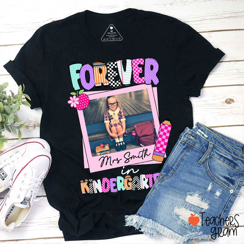 Personalized Grade And Photo Memory Teacher T-Shirt