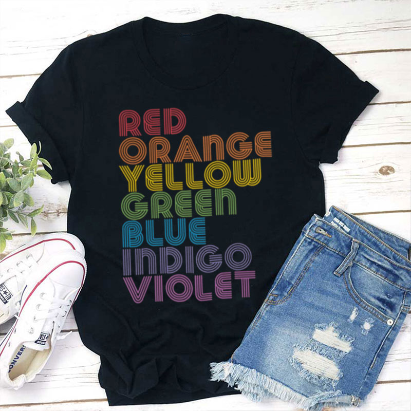 Red Orange Yellow Teacher T-Shirt