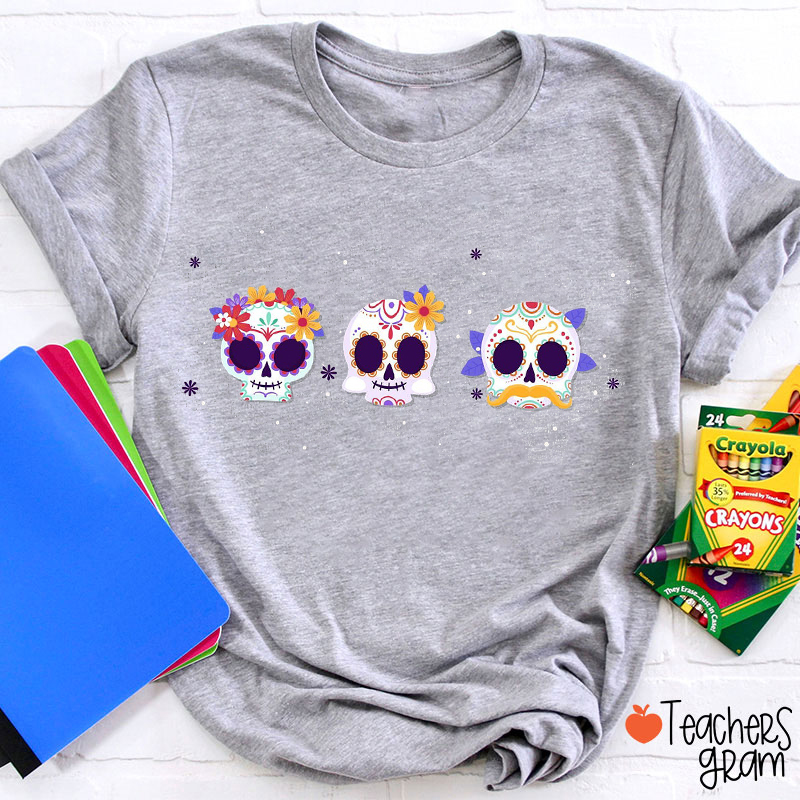Dia De Los Muertos Sugar Skull Spanish Teacher T-Shirt