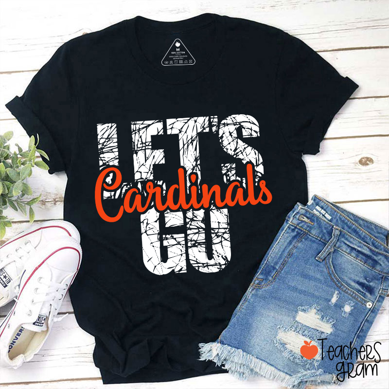 Personalized Mascot Let's Go Teacher T-Shirt