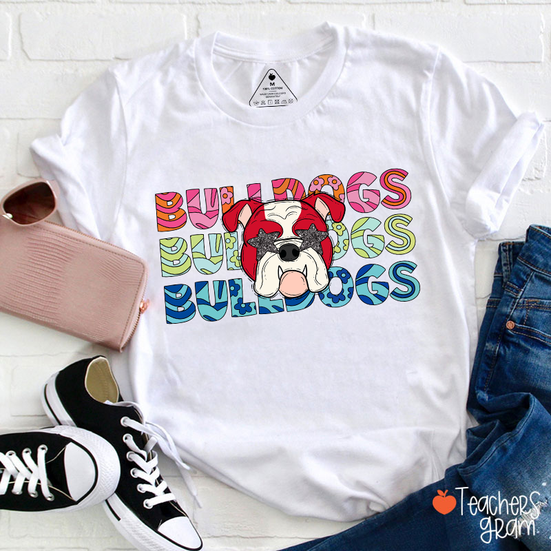 Personalized Mascot Starry Eyes School Spirit Teacher T-Shirt