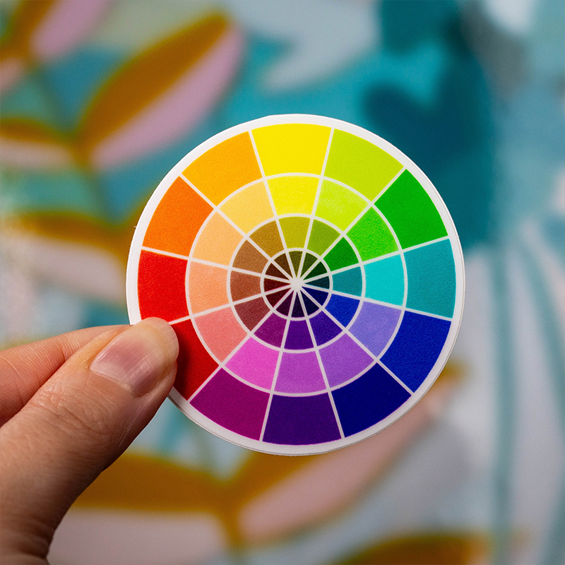 Color Wheel Artist Teacher Stickers