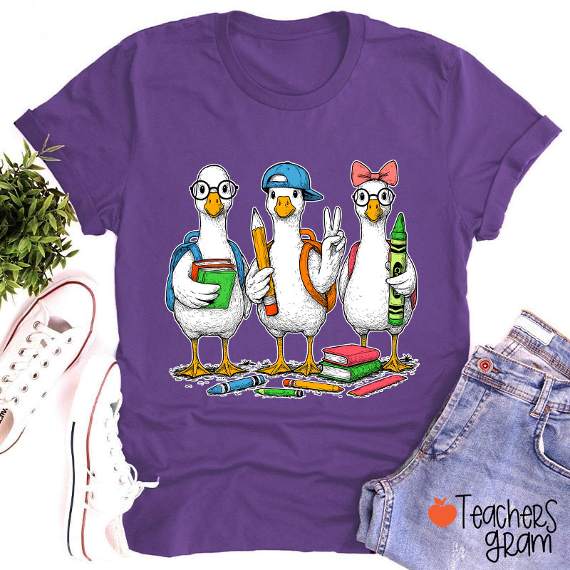 Goose Back To School Teacher T-Shirt