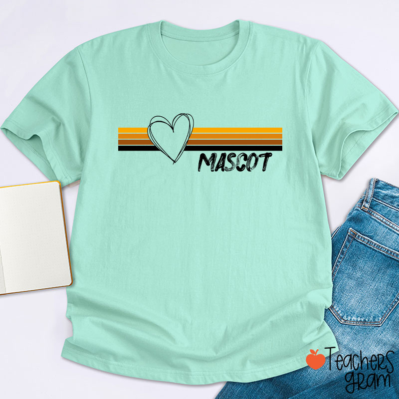 Personalized Mascot Distressed Retro School Spirit Teacher T-Shirt