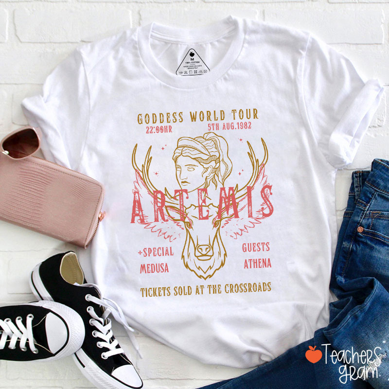 Artemis Goddess World Tour Teacher T-Shirt