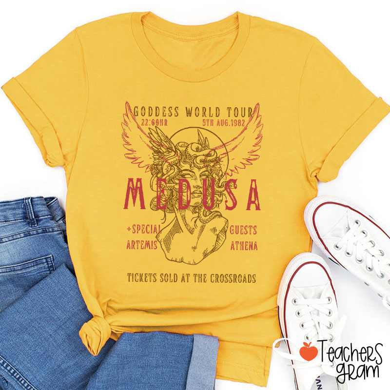 Medusa Goddess World Tour Teacher T-Shirt