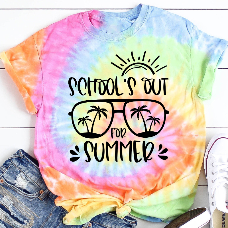 School's Out For Summer Teacher Tie-dye T-Shirt
