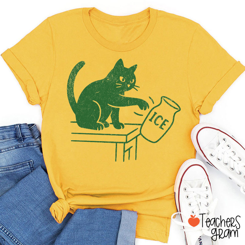 Abolish ICE Funny Cat Political Teacher T-Shirt