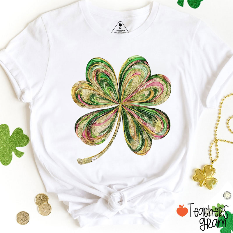 Retro Shamrock Teacher T-Shirt