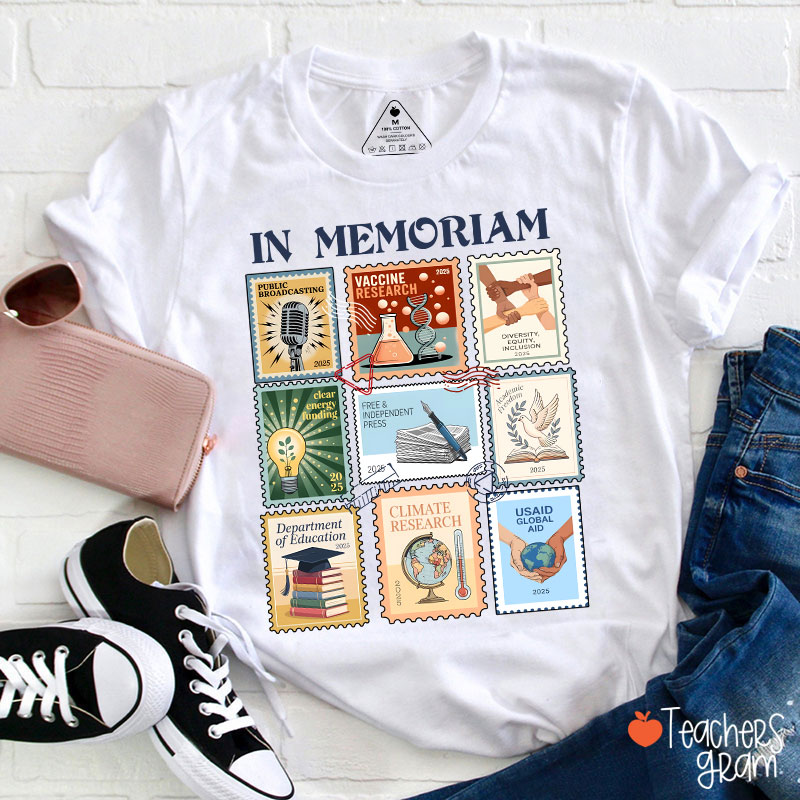 Retro In Memoriam Teacher T-Shirt
