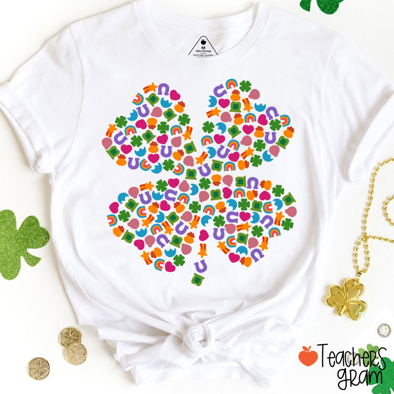 Lucky Charms Shamrock Teacher T-Shirt