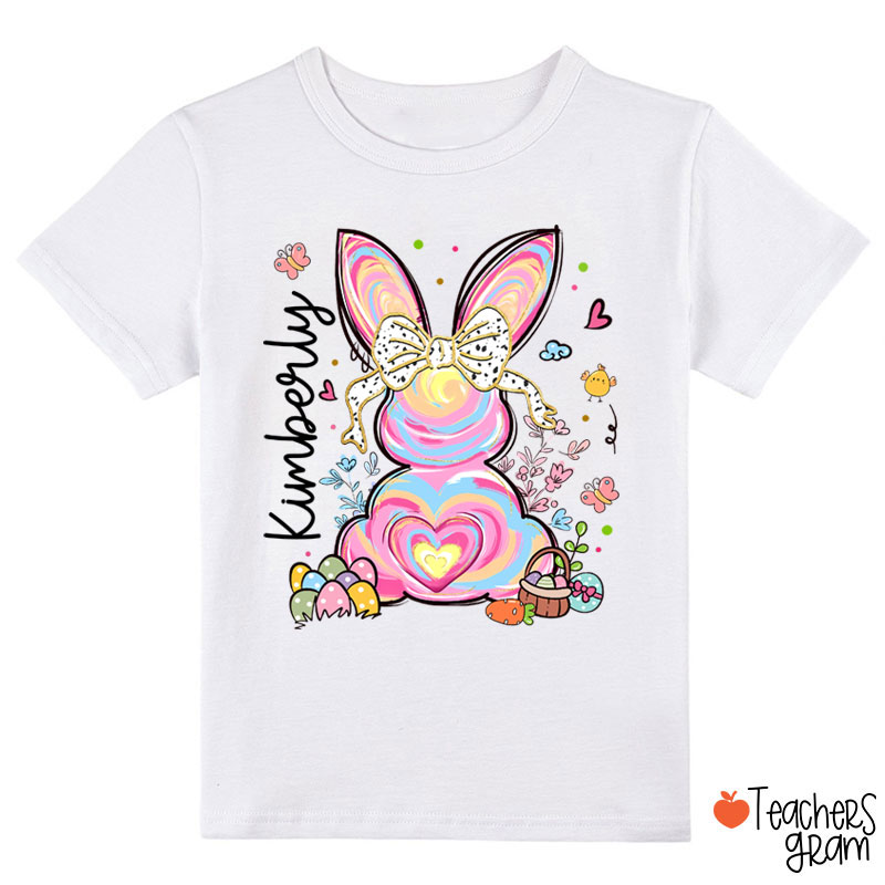 Personalized Little Girls Easter Class T-Shirt