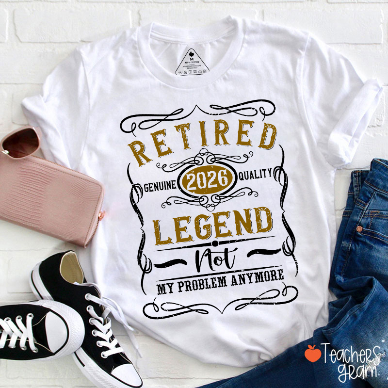 Personalized Legend Retired Teacher T-Shirt
