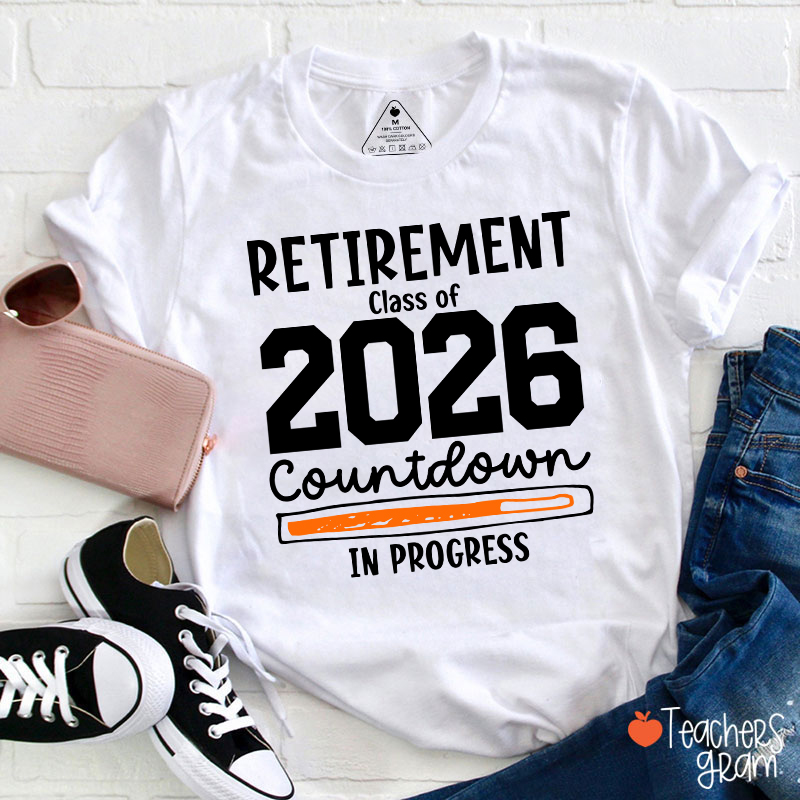 Personalized Year Retirement Countdown In Progress Teacher T-Shirt