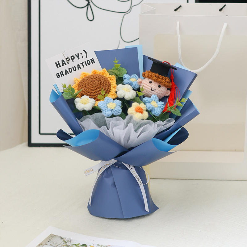 Handmade Crochet Graduation Bouquet
