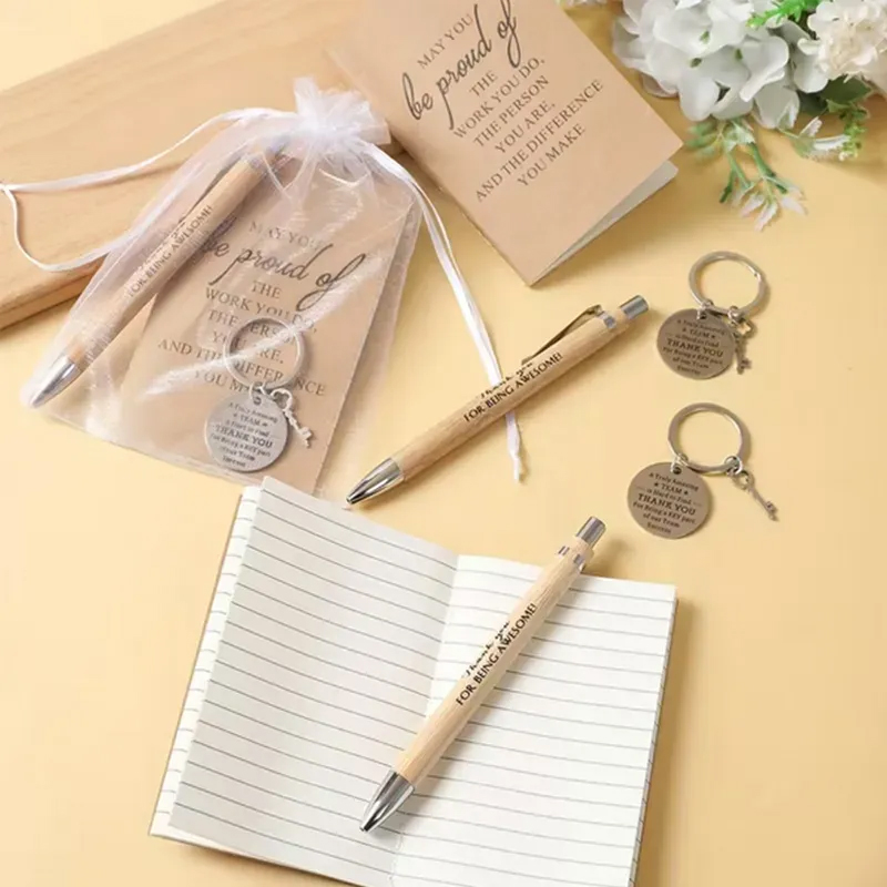 Inspirational Quotes Notebook Keychain Set