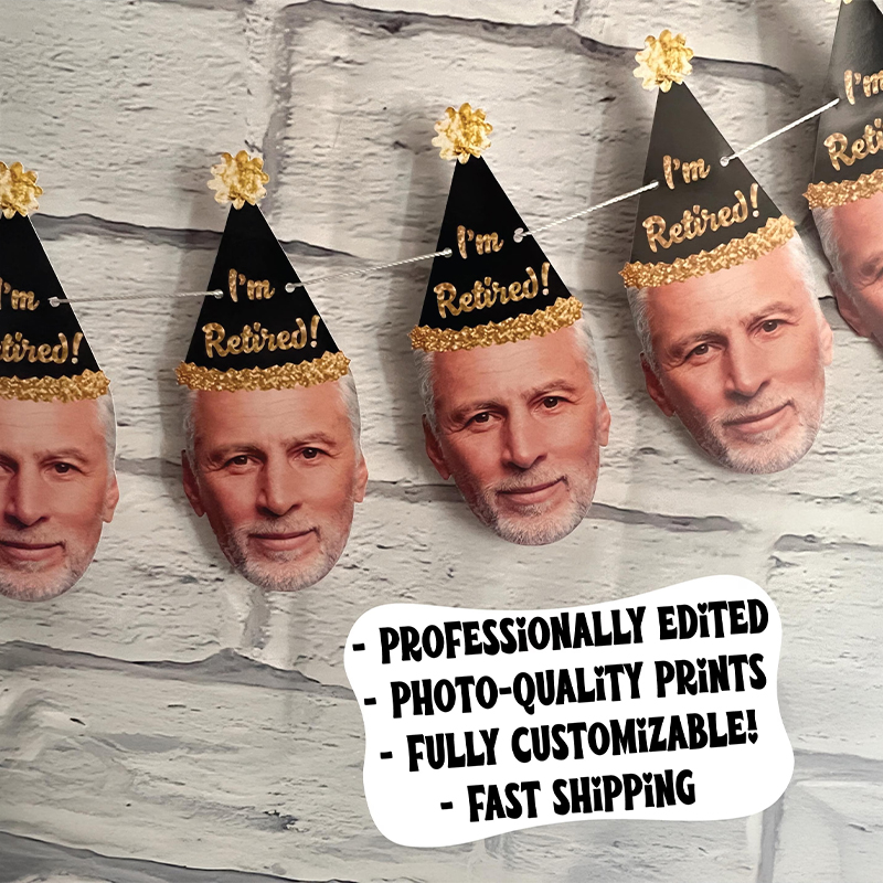 Personalized Face Retirement Teacher Banner