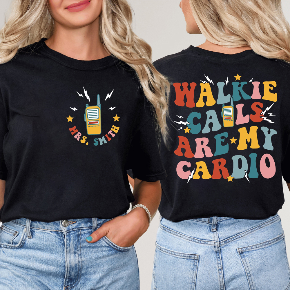 Personalized Teacher's Name And Class Teacher Two Sided T-Shirt