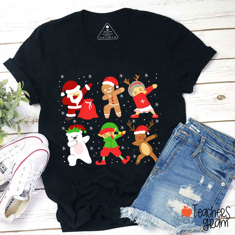 Funny Dancing Christmas Teacher T-Shirt