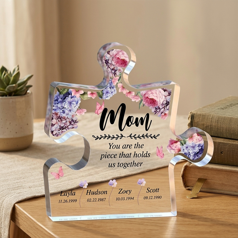 Personalized 1cm Acrylic Puzzle Ornament