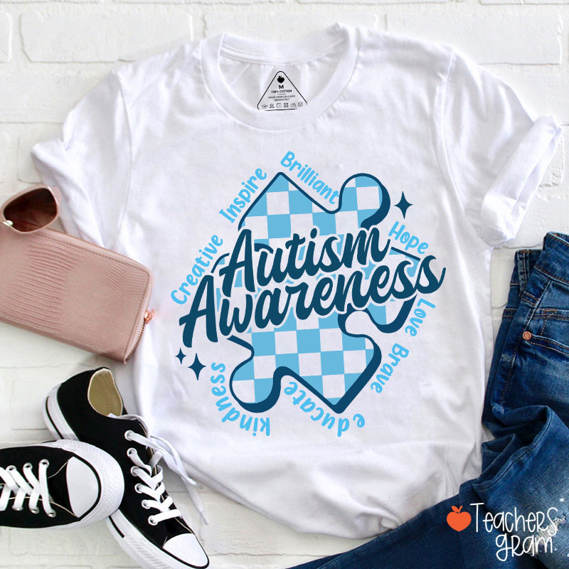 Inspire Brilliant Hope Love Brave Educate Kindness Teacher T-Shirt