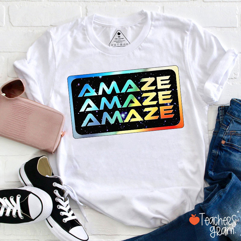 Colorful Amaze Teacher T-Shirt