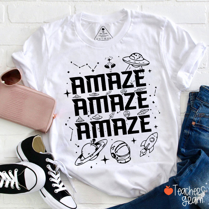 Amaze Amaze Amaze Sci Fi Book Lover Teacher T-Shirt