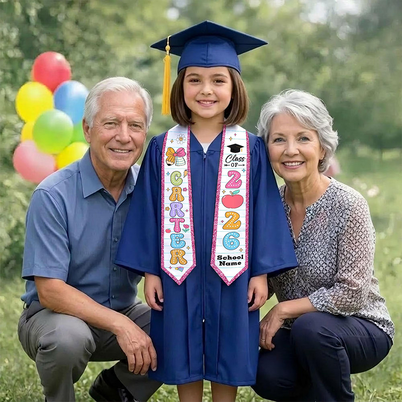 Personalized Name Kid Graduation Stole
