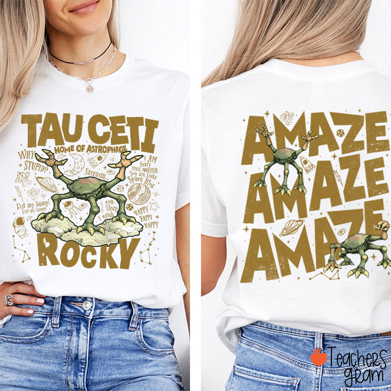 Stone Tau Ceti Home Of Astrophage Teacher Two Sided T-Shirt