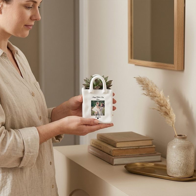 Personalized Photo Handbag Vase