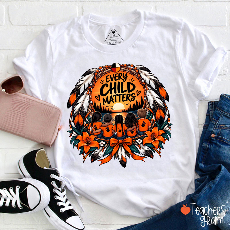 Every Child Matters Indigenous Awareness Teacher T-Shirt