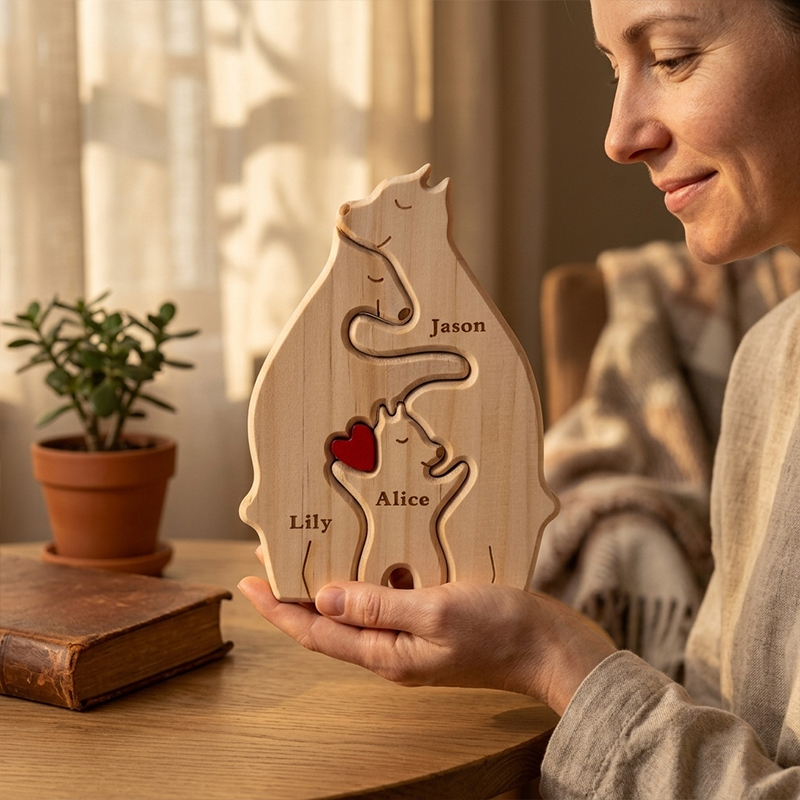 Personalized Name Hug The Bear Ornament