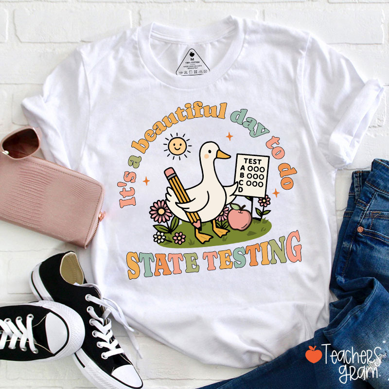 It's A Beautiful Day To Do State Testing Teacher T-Shirt