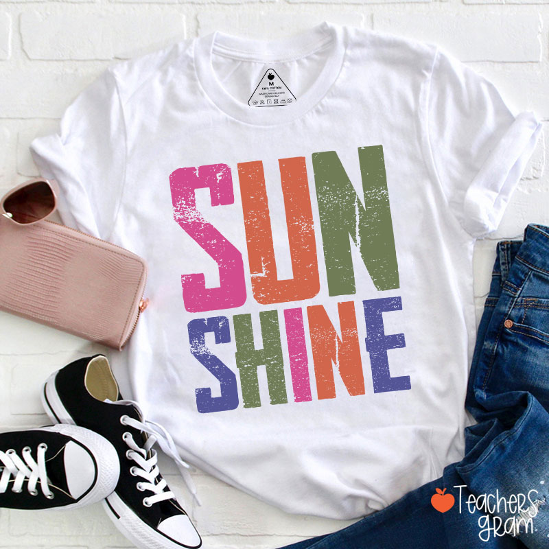 Sun Shine Summer Vibe Teacher T-Shirt