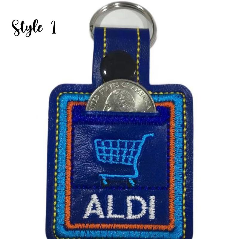 Shopping Cart Coin Keeper Teacher Keychain