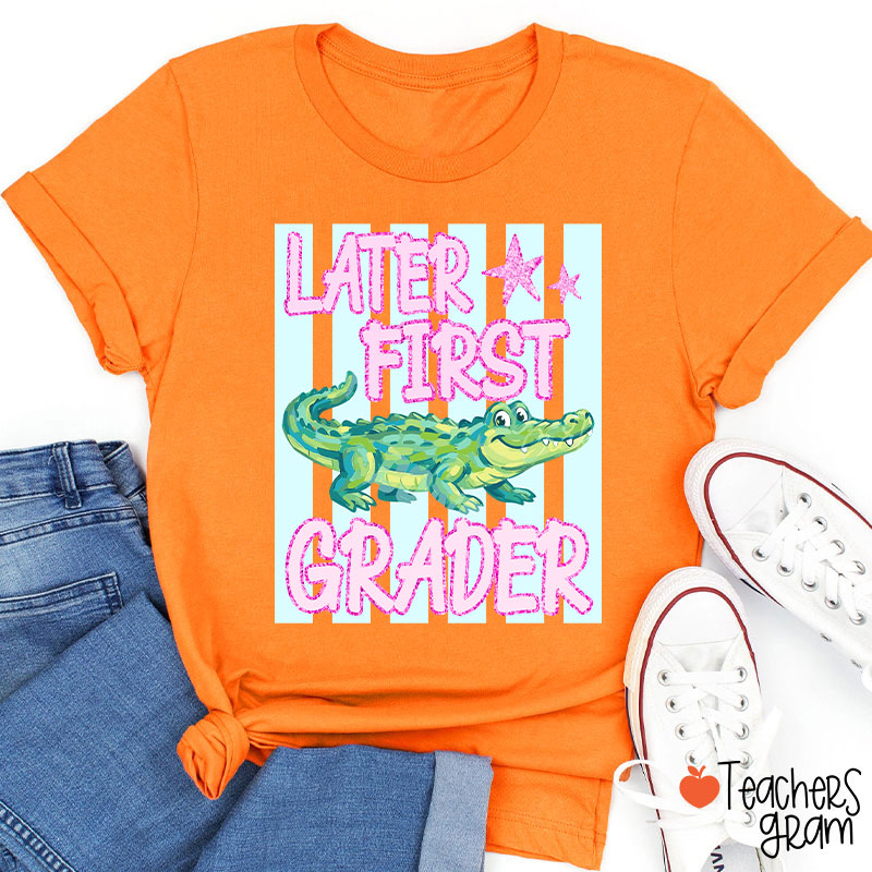 Personalized Grade Later Gator Teacher T-Shirt