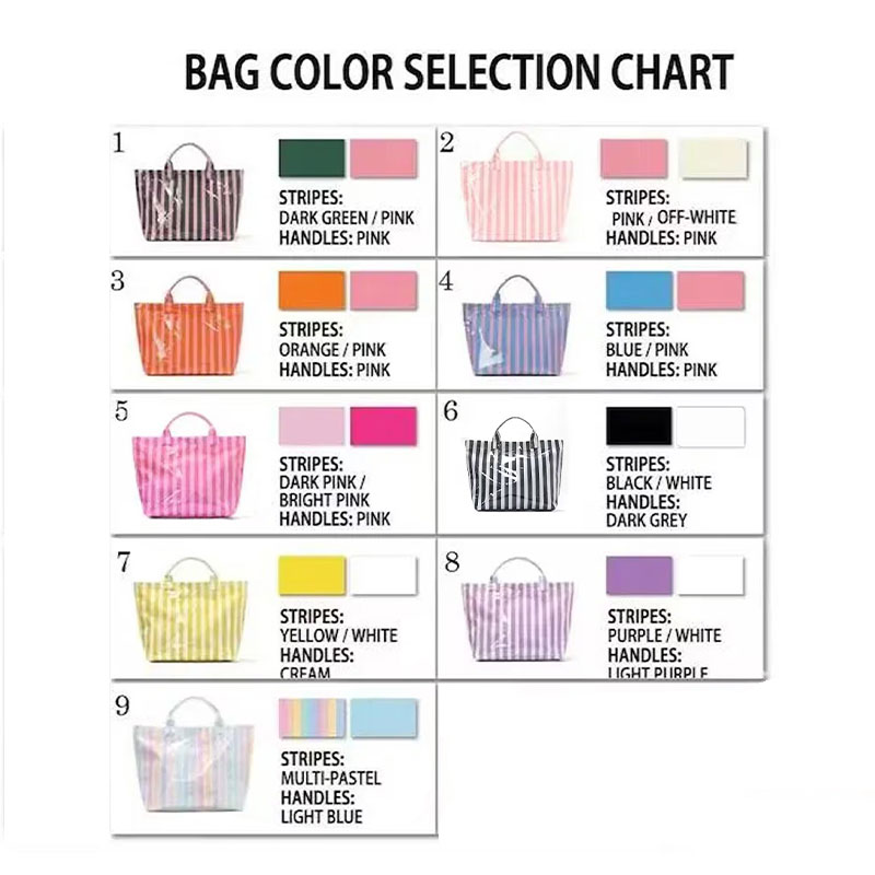 Personalized Embroidered Striped Waterproof Beach Tote Bag