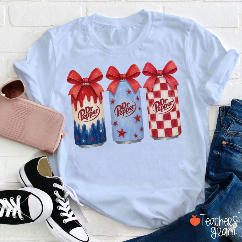 Dr Pepper Patriotic Teacher T-Shirt
