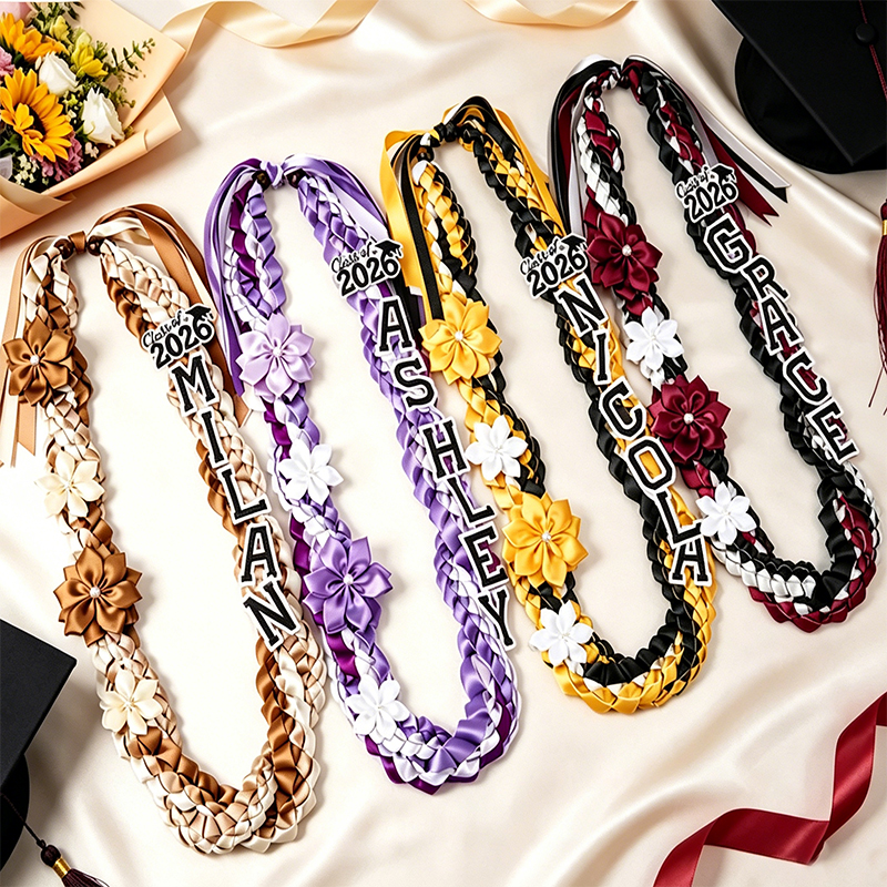 Personalized Name Double-braided Ribbon Wreath