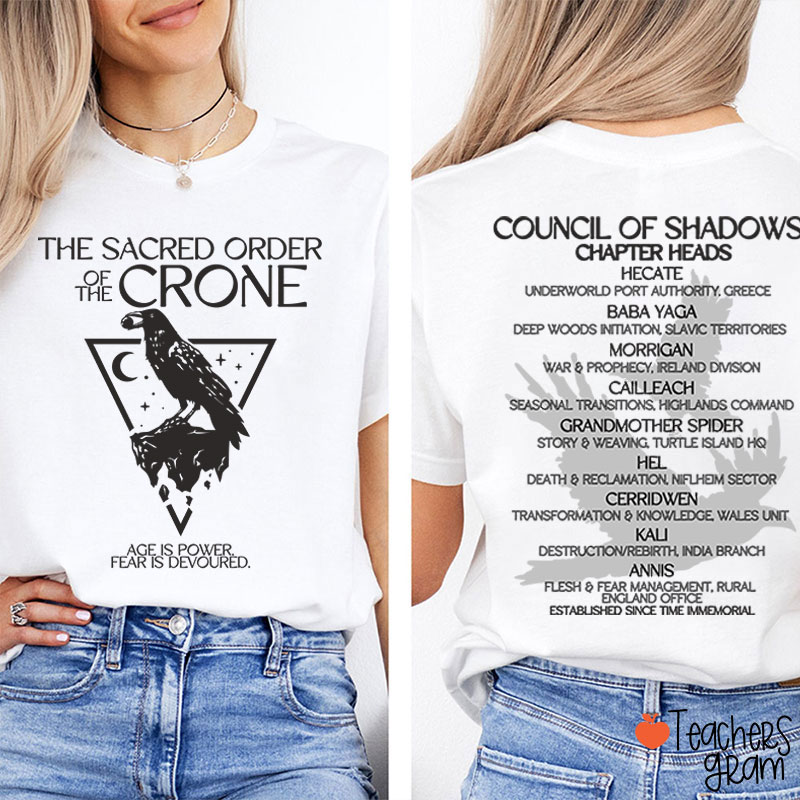 The Sacred Order Of The Crone Teacher Two Sided T-Shirt