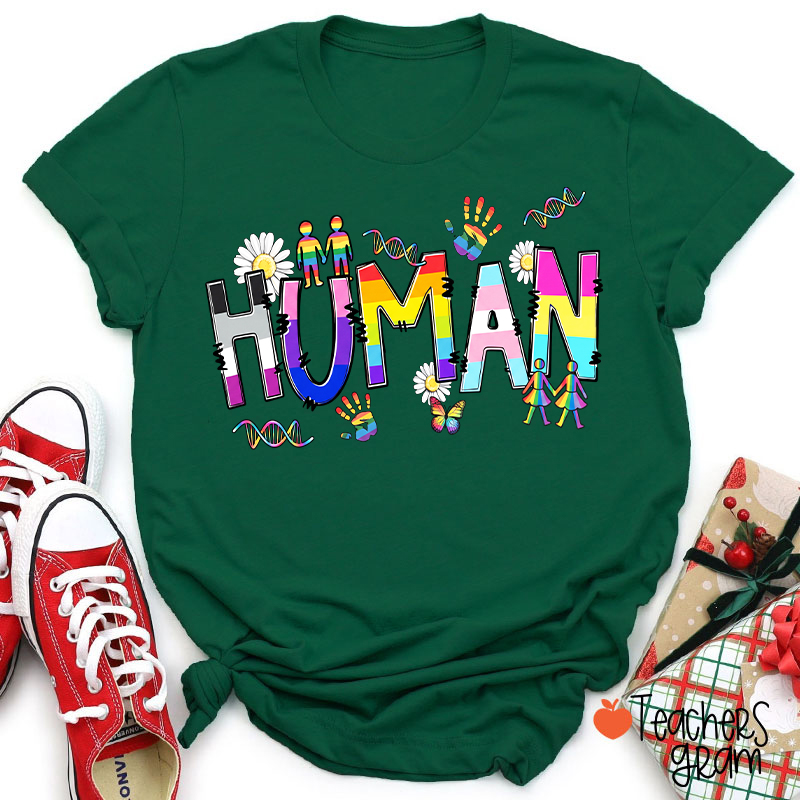 Human Pride Teacher T-Shirt