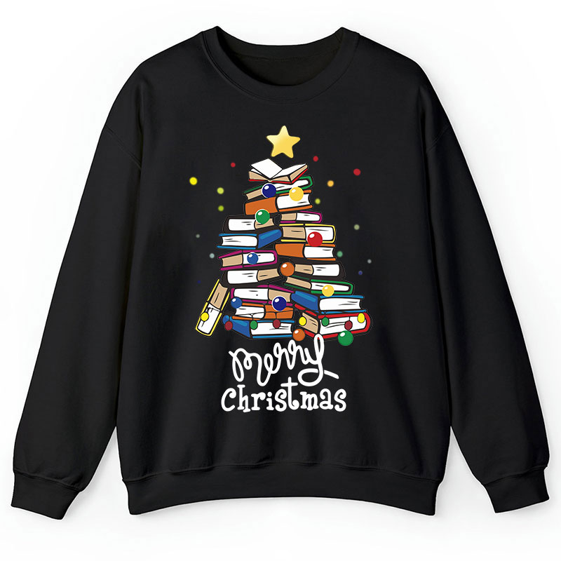 Merry Christmas Books Teacher Sweatshirt